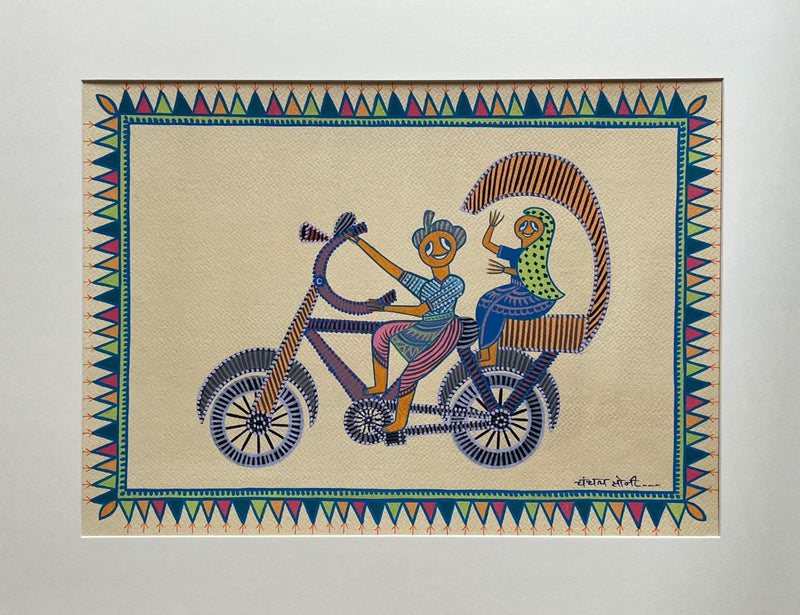 Purchase Cycle Rikshaw In Pithora art by Chanchal Soni