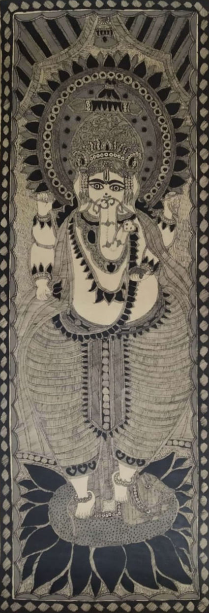 Ganesha In Madhubani by Naina Creation Thumbnail
