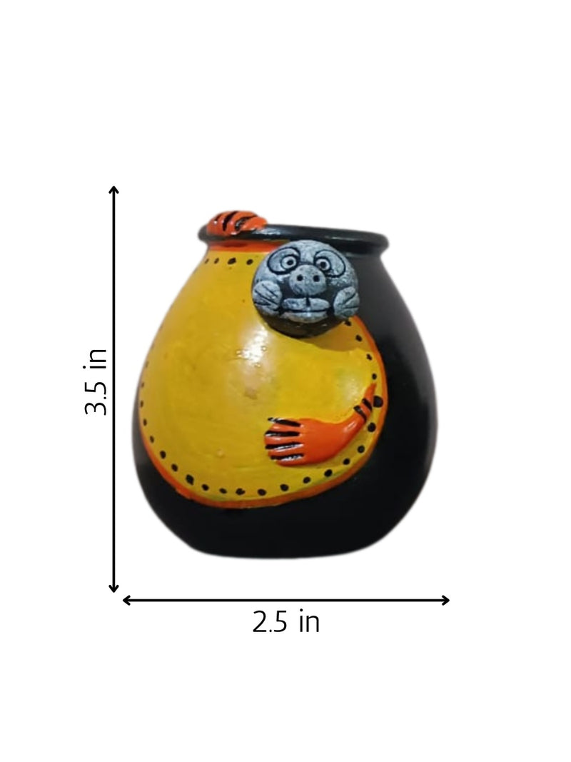 Buy Hippo pen holder in Black pottery by Ramjatan Prajapati