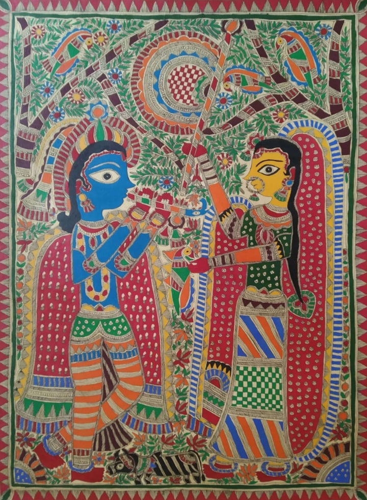 Krishna & Radha in Madhubani from Naina Creation Thumbnail