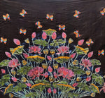 Buy  Lotuses and butterflies in Batik and Kantha by Kartik Manna