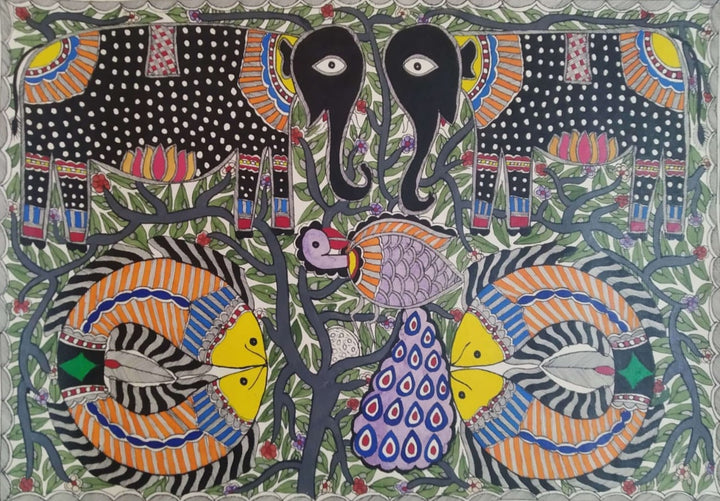 Nature In Madhubani By Naina Creation Thumbnail