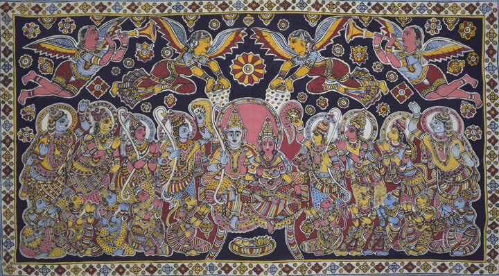 Ram Darbaar in Kalamkari by K. Lakshminarayanan Thumbnail