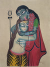 Shiv and Parvati in Kalighat by Anwar Chitrakar for sale