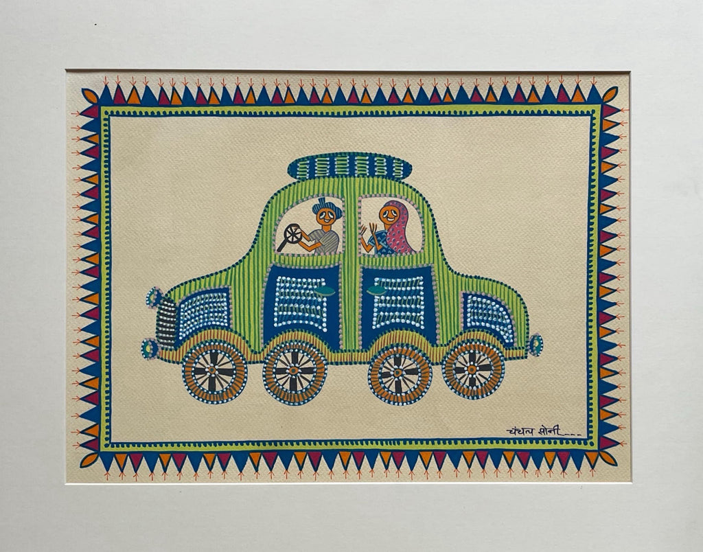 The Car Voyage In Pithora art by Chanchal Soni