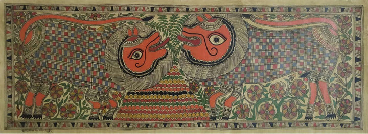 Tigers In Madhubani by Naina Creation Thumbnail