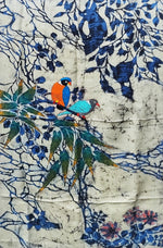 Buy Two birds  in Batik and Kantha by Kartik Manna