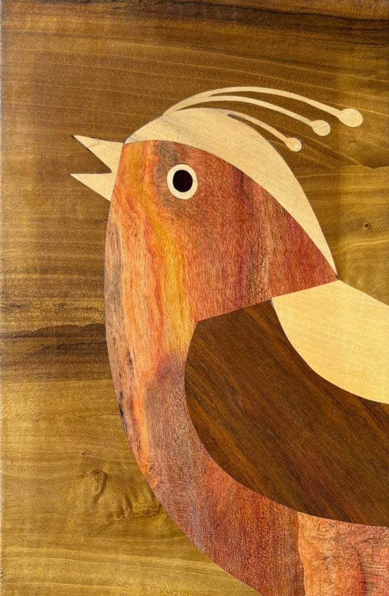 Cockatoo Parrot In Wood Inlay by Mohan Kumar for Sale