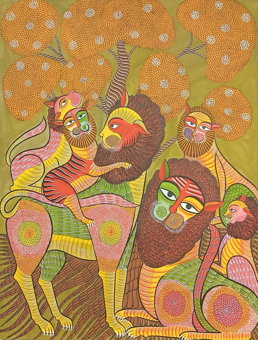 King of the Forest In Kalighat by Uttam Chitrakar