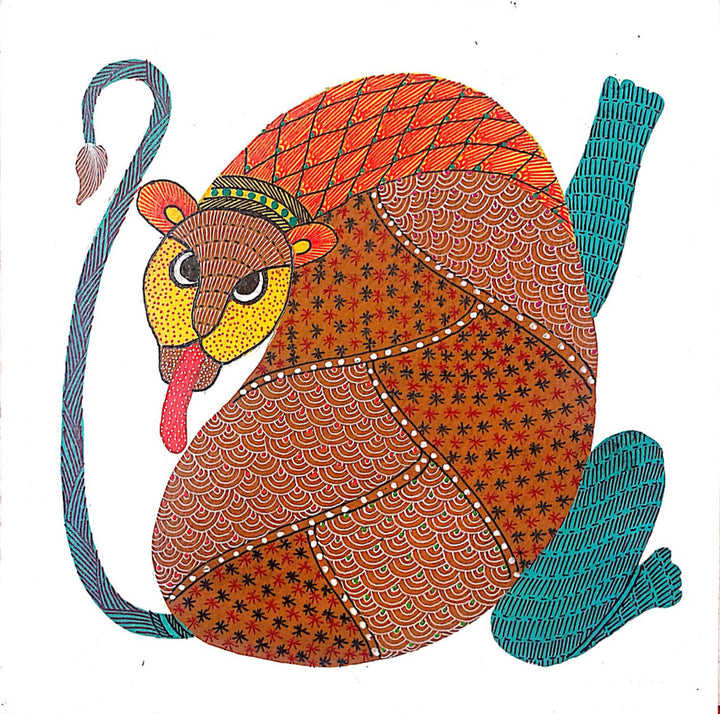 Tiger in Gond by Kailash Pradhan Thumbnail