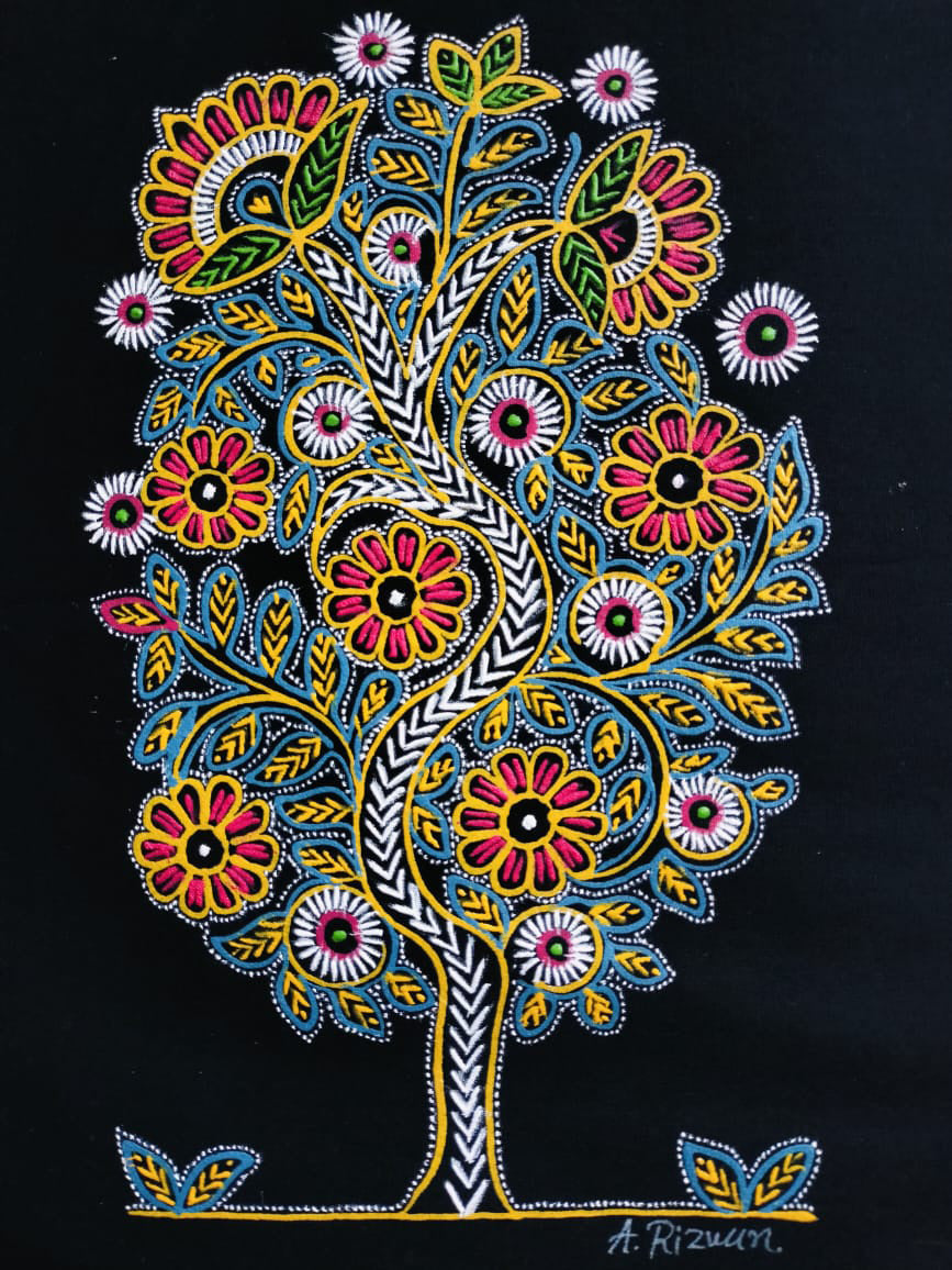 Simple Rogan Art Shop Handmade Rogan Art Painting | Tree Design For Home Decor