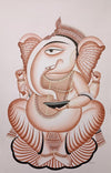 Lord Ganesha In Kalighat by Anwar Chitrakar art