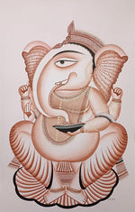 Lord Ganesha In Kalighat by Anwar Chitrakar art