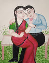 Women and Man In Kalighat by Anwar Chitrakar  artwork
