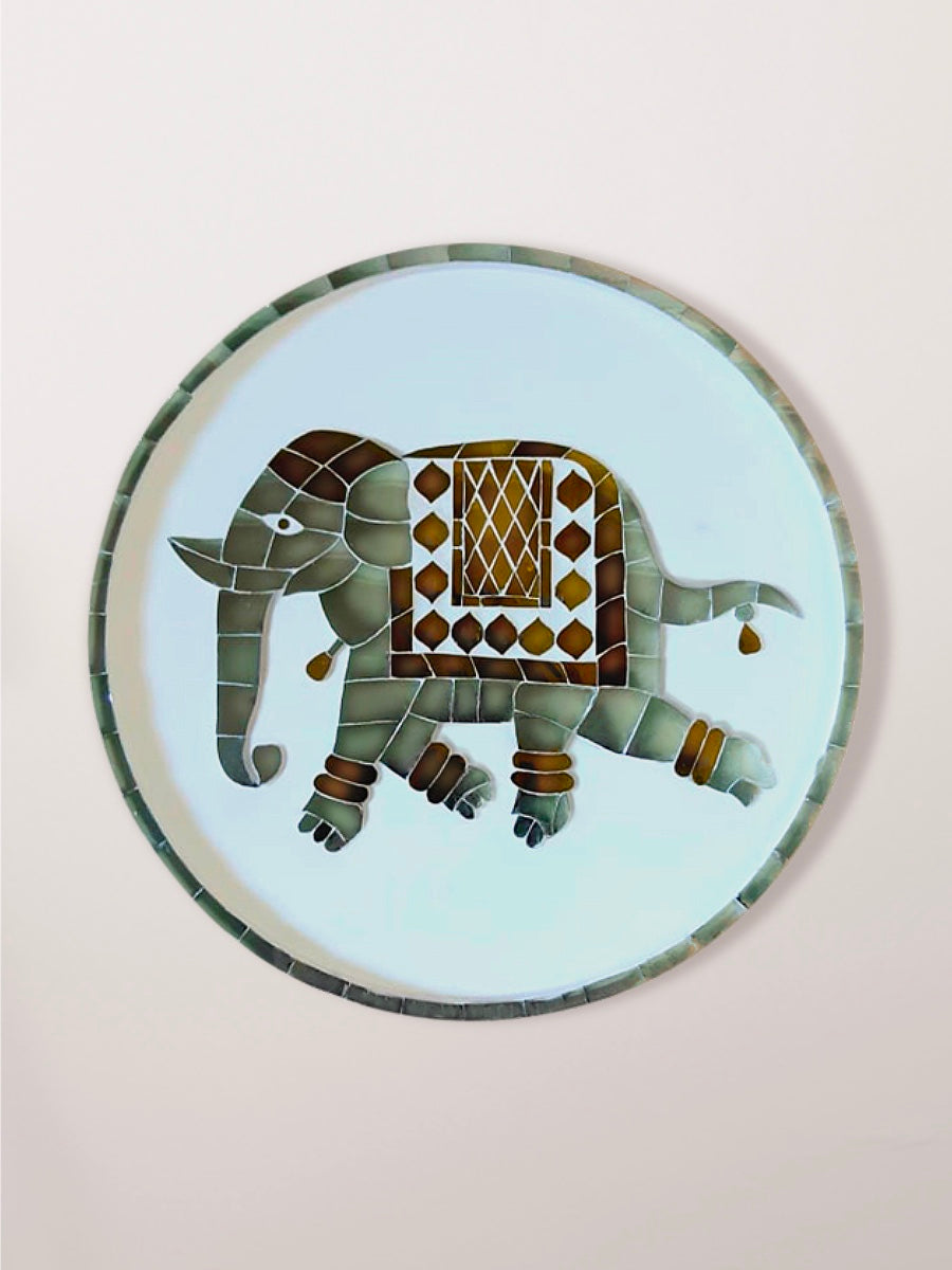 Elephant Majesty: Thikri artwork by Happy Kumawat for sale