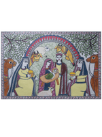 Shop for Mother Mary and Jesus in Madhubani painting by Priti Karn