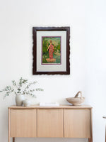 Order Goddess Lakshmi in Nature's Abundance in Oleograph by Raja Ravi Varma