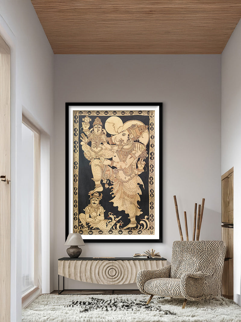 Buy Maha Vishnu Third Roop Handmade Painting in Kalamkari Art Now