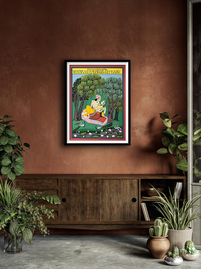 Megh Raag ki Ragini- Deshkari , Kishangarh Art by Shehzaad Ali Sherani for Sale