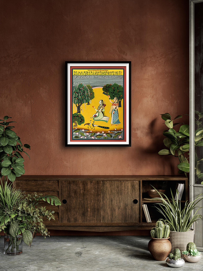Megh Raag ki Ragini- Malari, Kishangarh Art by Shehzaad Ali Sherani