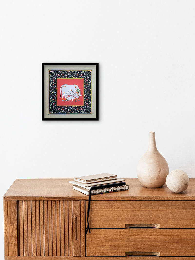 Motherhood in Pichwai by Shehzaad Ali Sherani For Sale