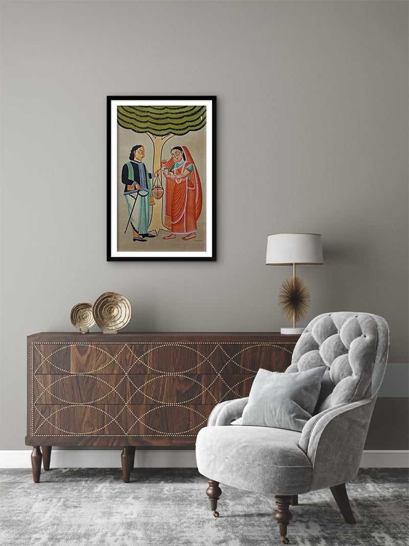 Offering in Kalighat by Anwar Chitrakar order 