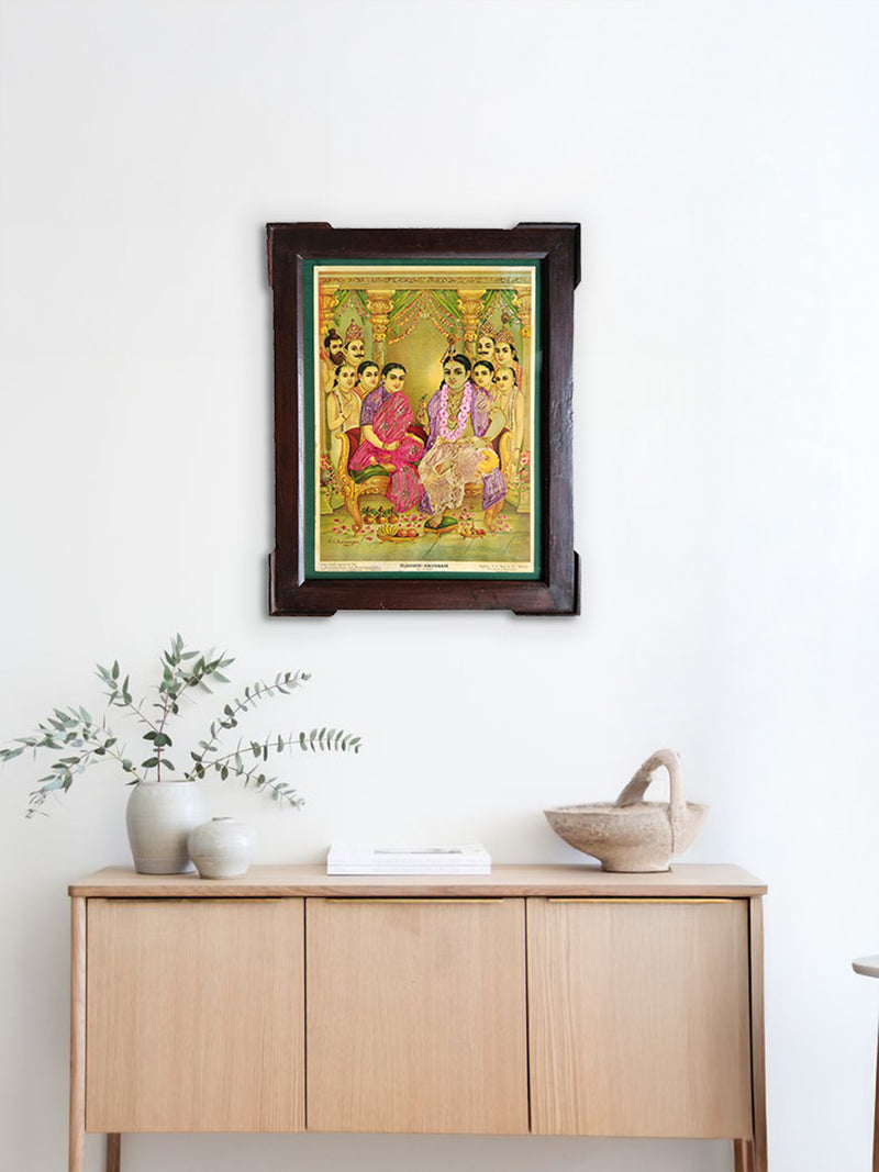 The Ethereal Rukmini Kalyanam in Oleograph by C.G. Ramanujan