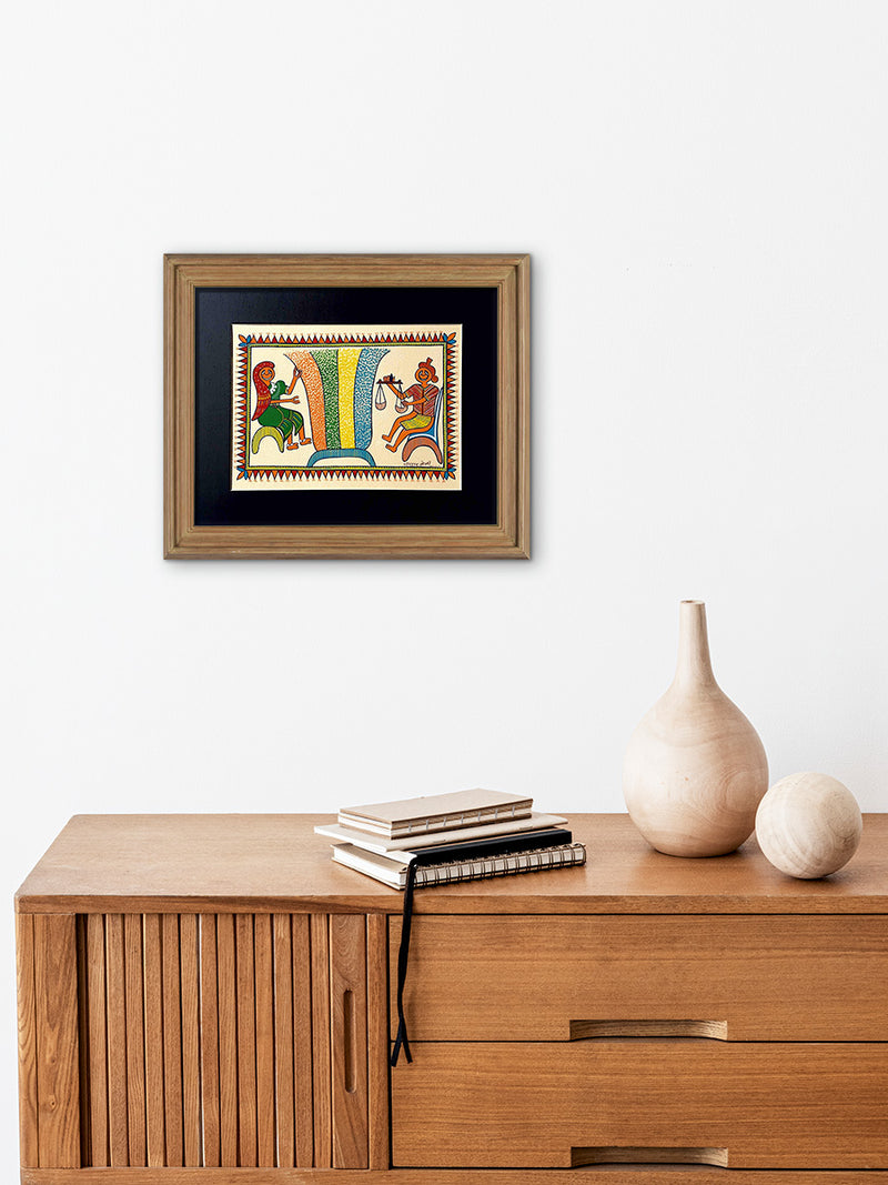The Harvest Tradition: Exchanging Grains in Pithora Art by Chanchal Soni for Sale
