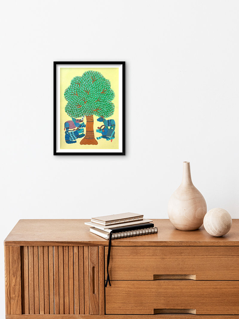 The Nature Worship in Gond by Kailash Pradhan for sale