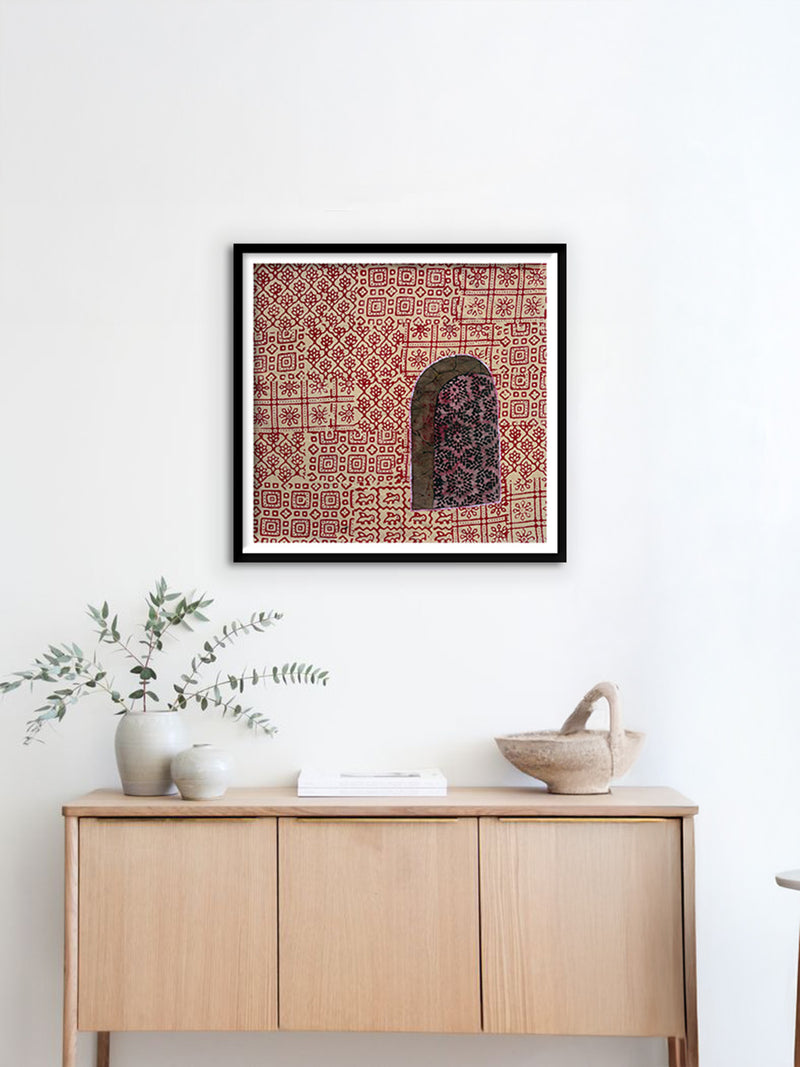 Buy Window on traditional wall in Batik by Anwar Husen Khatri