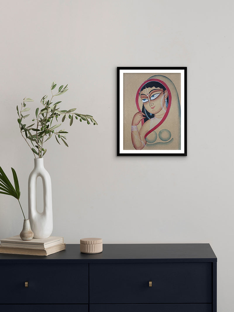 Woman In Kalighat by Anwar Chitrakar artwork