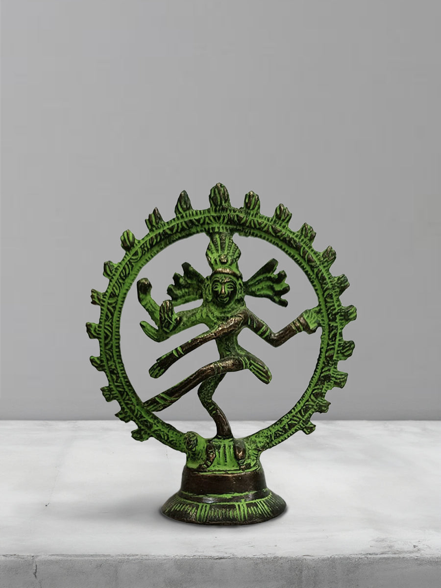 Vintage aspect of Lord Shiva: Natraj's imagery in Brass Work by Pannalal Soni for Sale
