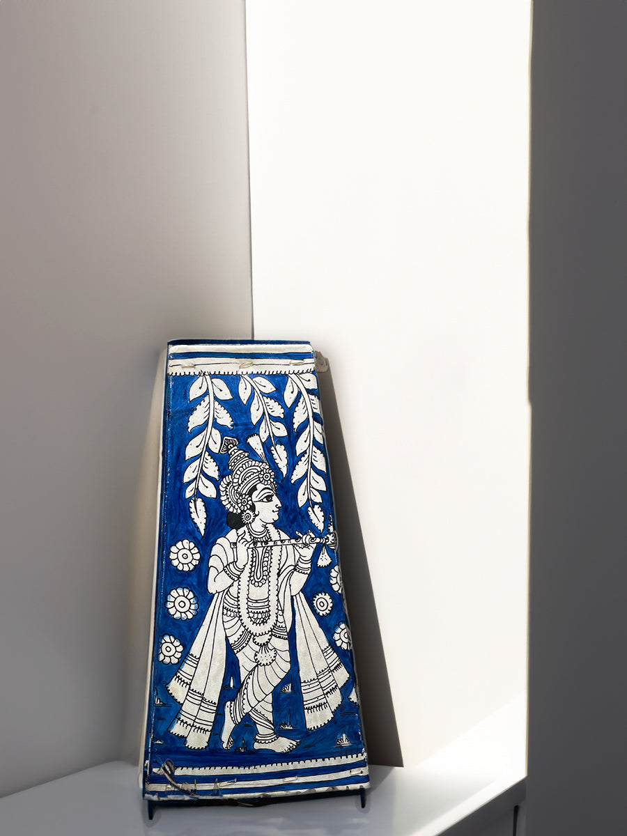 Buy today Mesmerizing Bliss: Blue Radha Krishna Tholu Bommalata Tabletop Lamp 