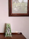 Charming Harmony: Green Radha Krishna Tholu Bommalata Tabletop Lamp by Kanday Anjanapp for sale