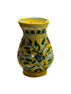 Shop Radiant Blooms: Tealight Harmony in the Yellow Pot Blue Pottery By Gopal Saini