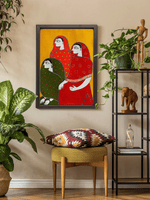 Three Girls (Amrita Sher-Gil) in Madhubani by Izhar Ansari for sale