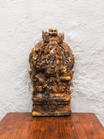 Eternal Blessings: The Wooden Carving of Lord Ganesh by K.P. Dharmaian