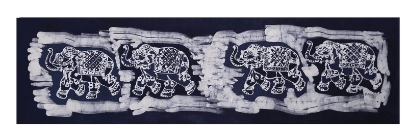 Buy Four Elephant Batik Painting Online