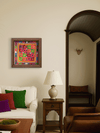 A Grid of Colors in Banjara Embroidery by Sapavat Siddu for sale