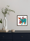 A Harmonious Ensemble: A Deer with Birds in Gond by Kailash Pradhan for sale