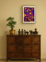 A Tapestry of Color and Geometry in Banjara Embroidery by Sapavat Siddu for sale