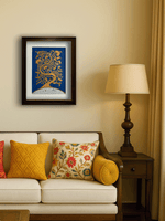 A Whimsical Tree, Birds and Fishes: A Phad Painting by Kalyan Joshi for sale
