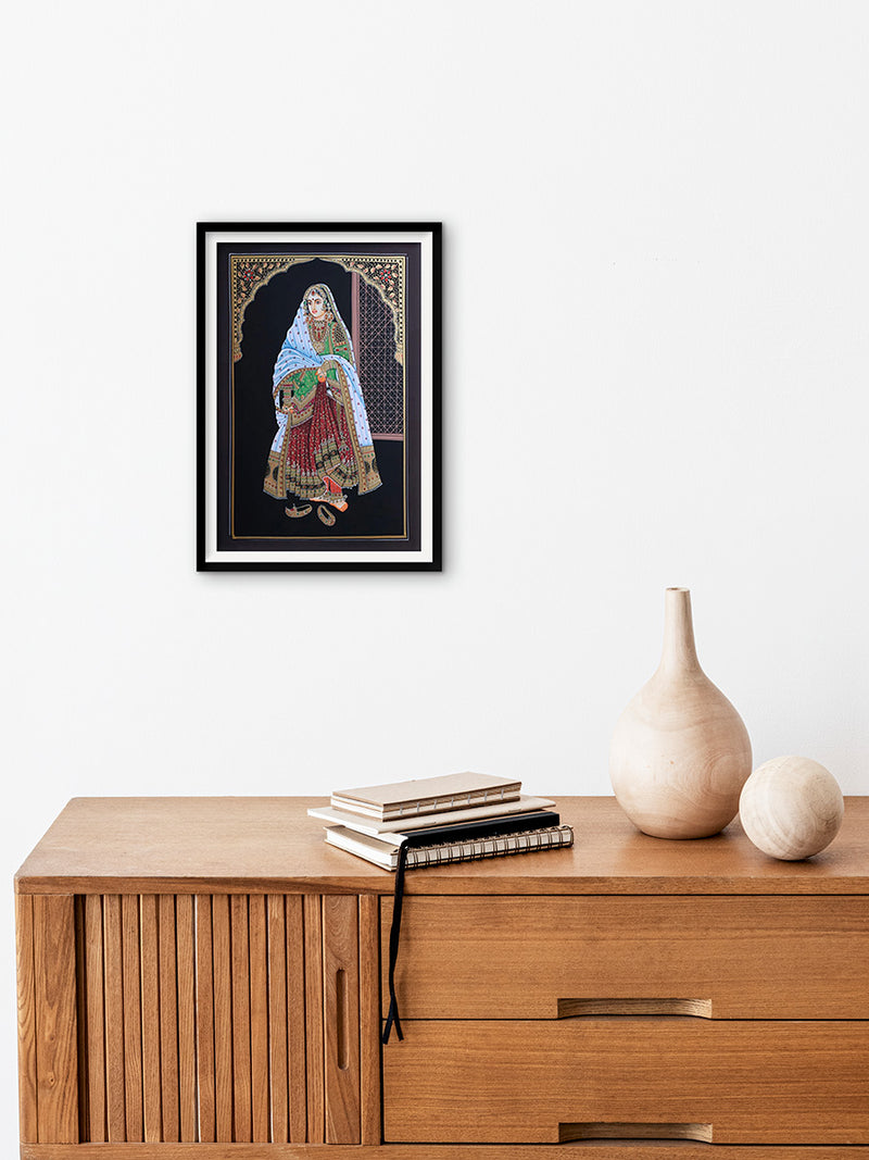 Amritsari Pair : Miniature Painting By Rajendra Sharma for sale
