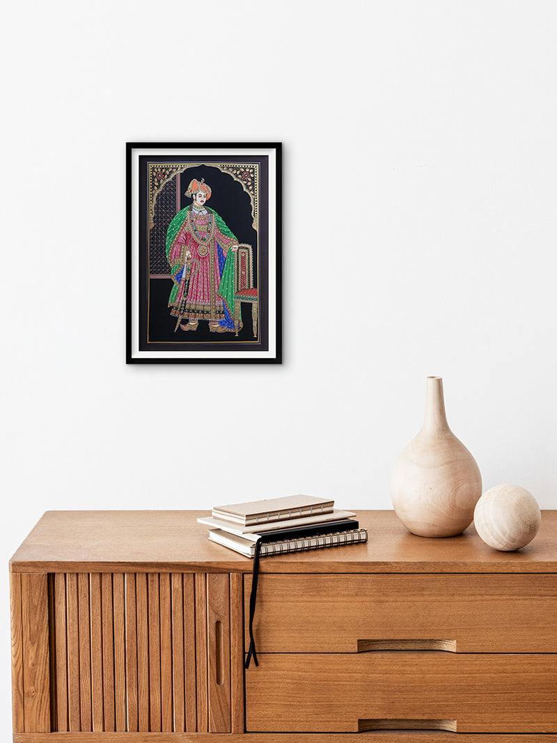 Amritsari Pair : Miniature Painting By Rajendra Sharma for sale