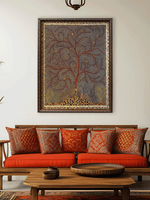Bahuchar Mata and Tree of Life in Mata ni Pachedi by Sanjay Chittara  for sale