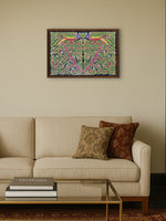 Birds on Tree Rogan Art by Rizwan Khatri for sale