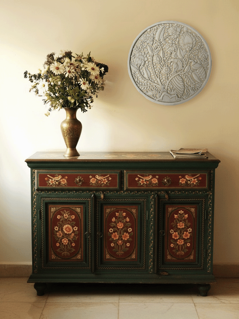 Blooming Blossoms  (Tree of LIfe) in Stone Dust painting by Amita Sachdeva for sale