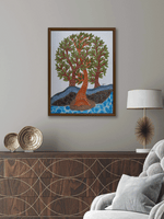 Blossoming Trees in Gond by Sukhiram Maravi for sale