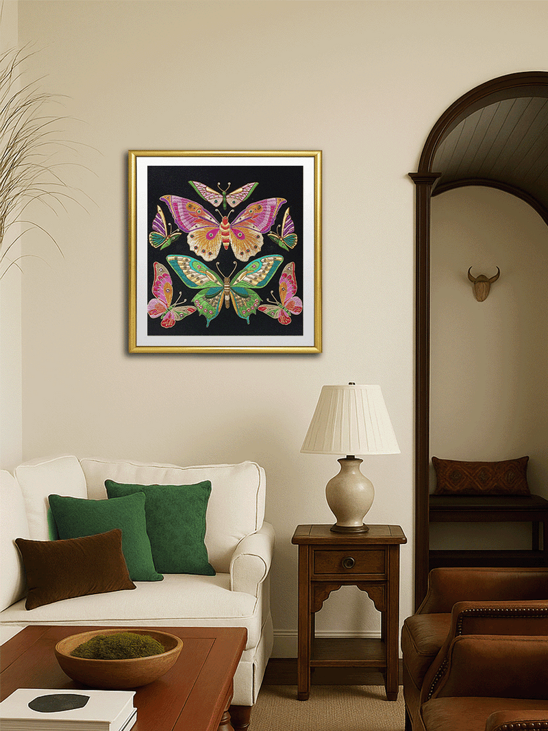 Butterfly Kaleidoscope in Zardozi by Md. Bilal for sale