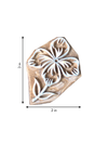 Elegant Flower in Wooden Kalamkari Block by K. Gangadhar